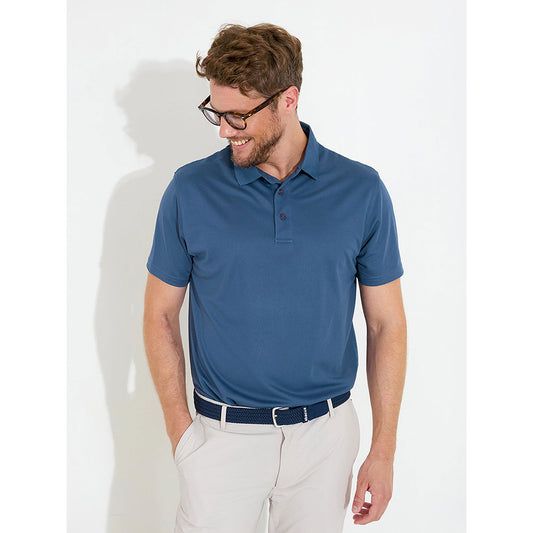 Abacus Mens Cray Drycool Polo Steelblue