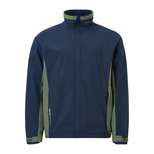 Abacus Mens Links Stretch Rainjacket Navy Forest