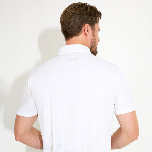 Abacus Mens Cray Drycool Polo Vit
