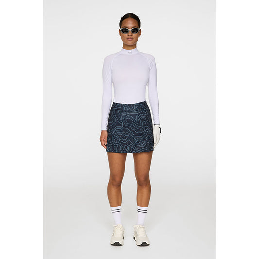 J.Lindeberg Amelie Mid Print Skirt Topo Navy