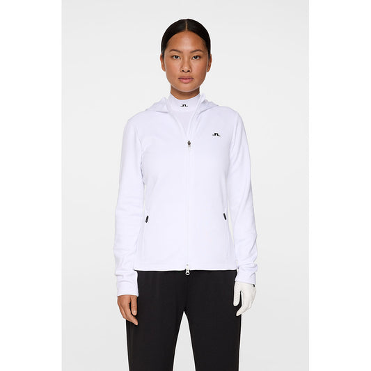 J.Lindeberg Aerialle Quarter Zip Hood White