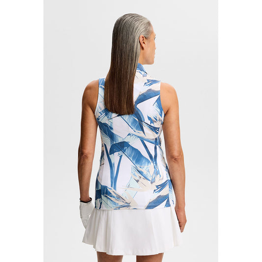 J.Lindeberg Dena Print Sleeveless Polo