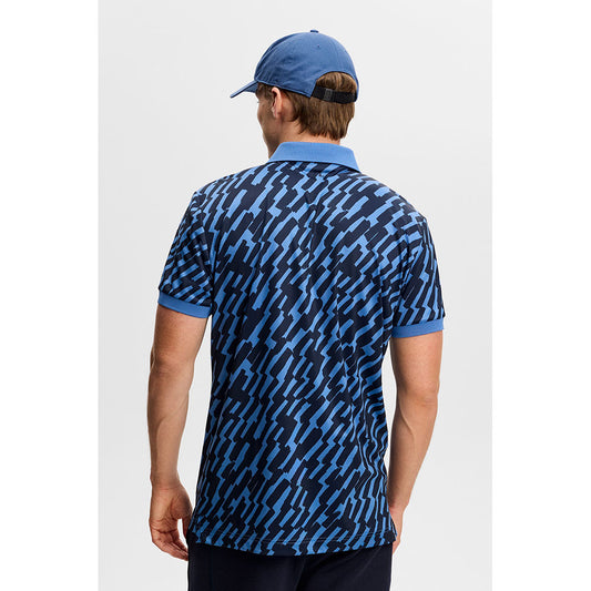 J.Lindeberg Tour Tech Print Polo Oak Federal