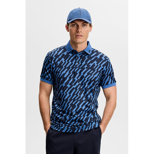 J.Lindeberg Tour Tech Print Polo Oak Federal