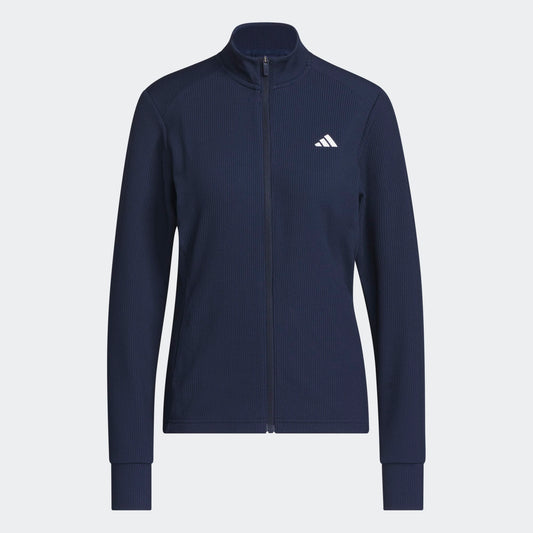 Adidas Jacket W Performance Texture Full Zip Jacka Dam Marinblå