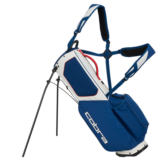 Cobra Ultralight 2 Stand Bag Almond Estate Blue Pop Red
