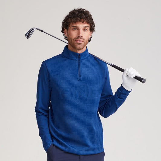 Ping Faron Jacquard Midlayer Blå