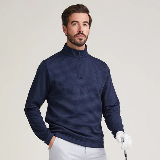 Ping Faron Jacquard Midlayer Marinblå