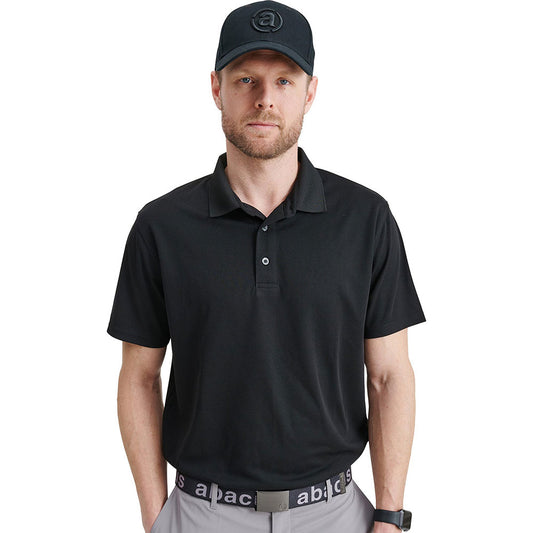 Abacus Mens Cray Drycool Polo Svart