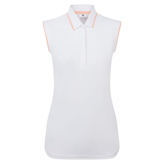 FootJoy Sleeveless Polo Vit