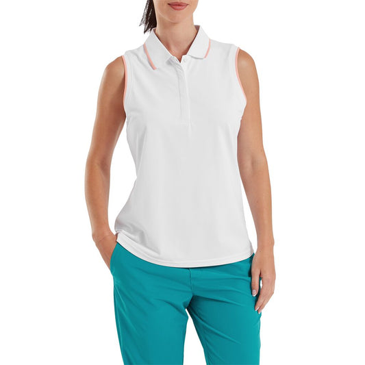 FootJoy Sleeveless Polo Vit