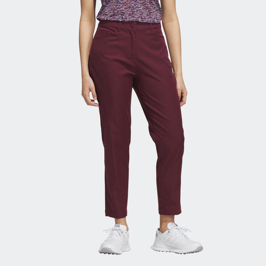 Adidas Byxor W ULT365+ Twistweave 5-pk Ankle Pant Maroon