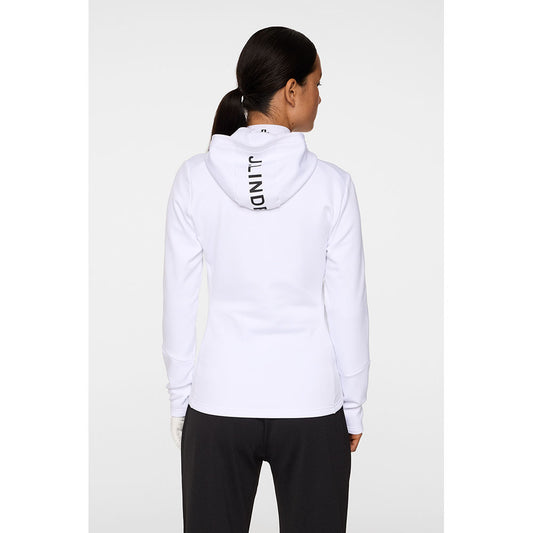 J.Lindeberg Aerialle Quarter Zip Hood White