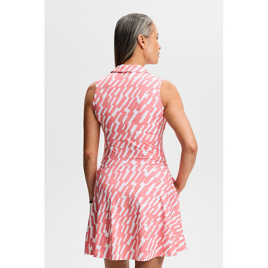 J.Lindeberg Dana Printed Dress Oak Flamingo