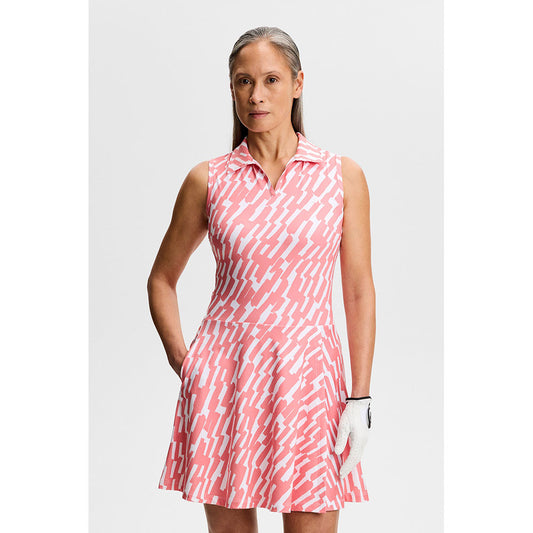 J.Lindeberg Dana Printed Dress Oak Flamingo