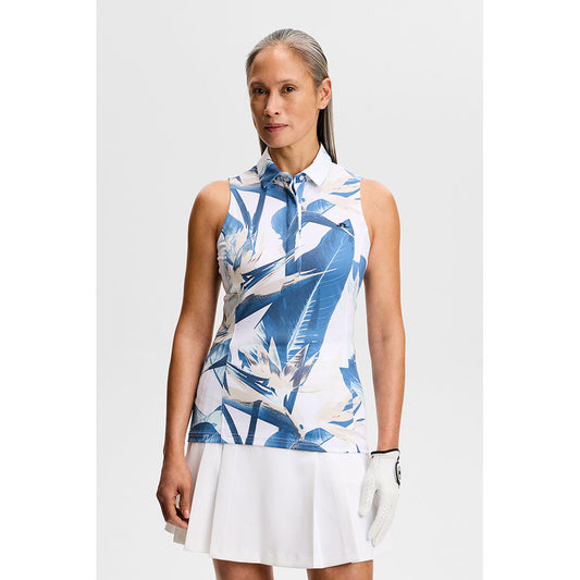 J.Lindeberg Dena Print Sleeveless Polo