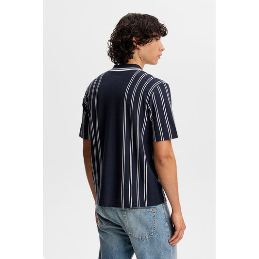 J.Lindeberg Rue Knit SS Shirt Navy