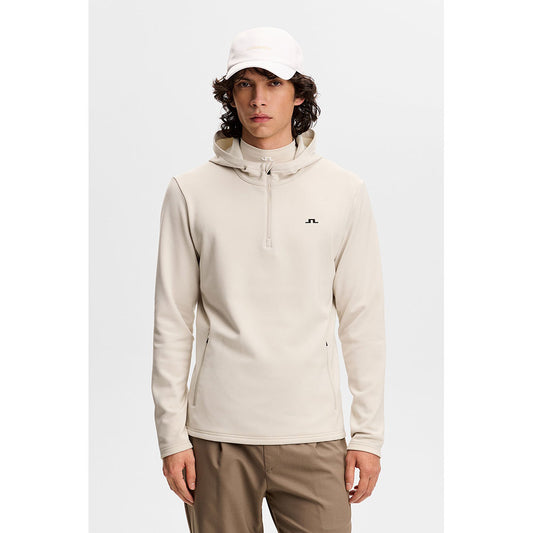 J.Lindeberg Aerial Quarter Zip Hood Moonbeam