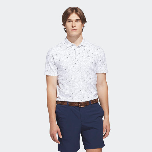 Adidas Piké Ultimate365 Soft Print Polo Shirt White