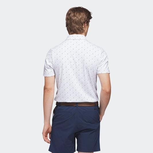 Adidas Piké Ultimate365 Soft Print Polo Shirt White
