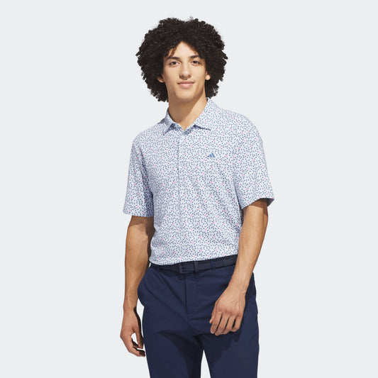 Adidas Piké Ultimate365 Soft Print Polo Shirt Blue