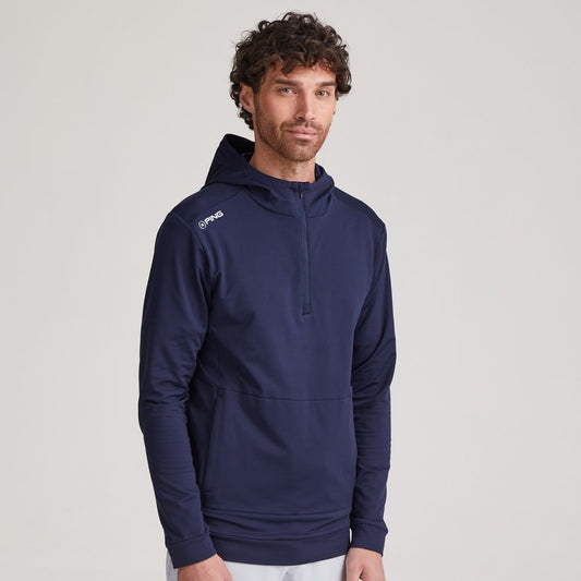 Ping Haldon Hooded Fleece - Marinblå