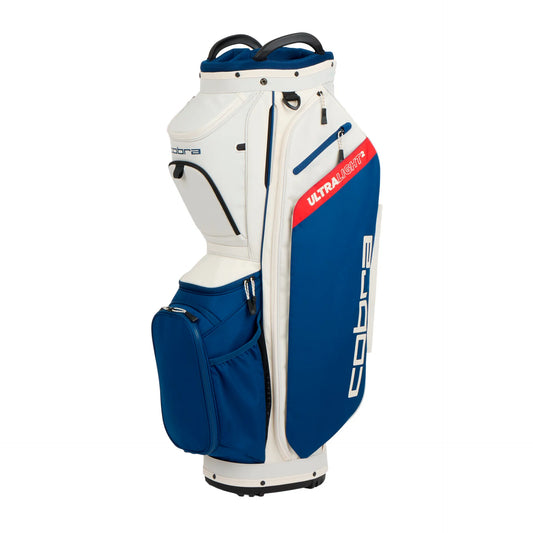 Cobra Ultralight 2 Cart Bag Sugared Almond-Estate Blue-Pop Red